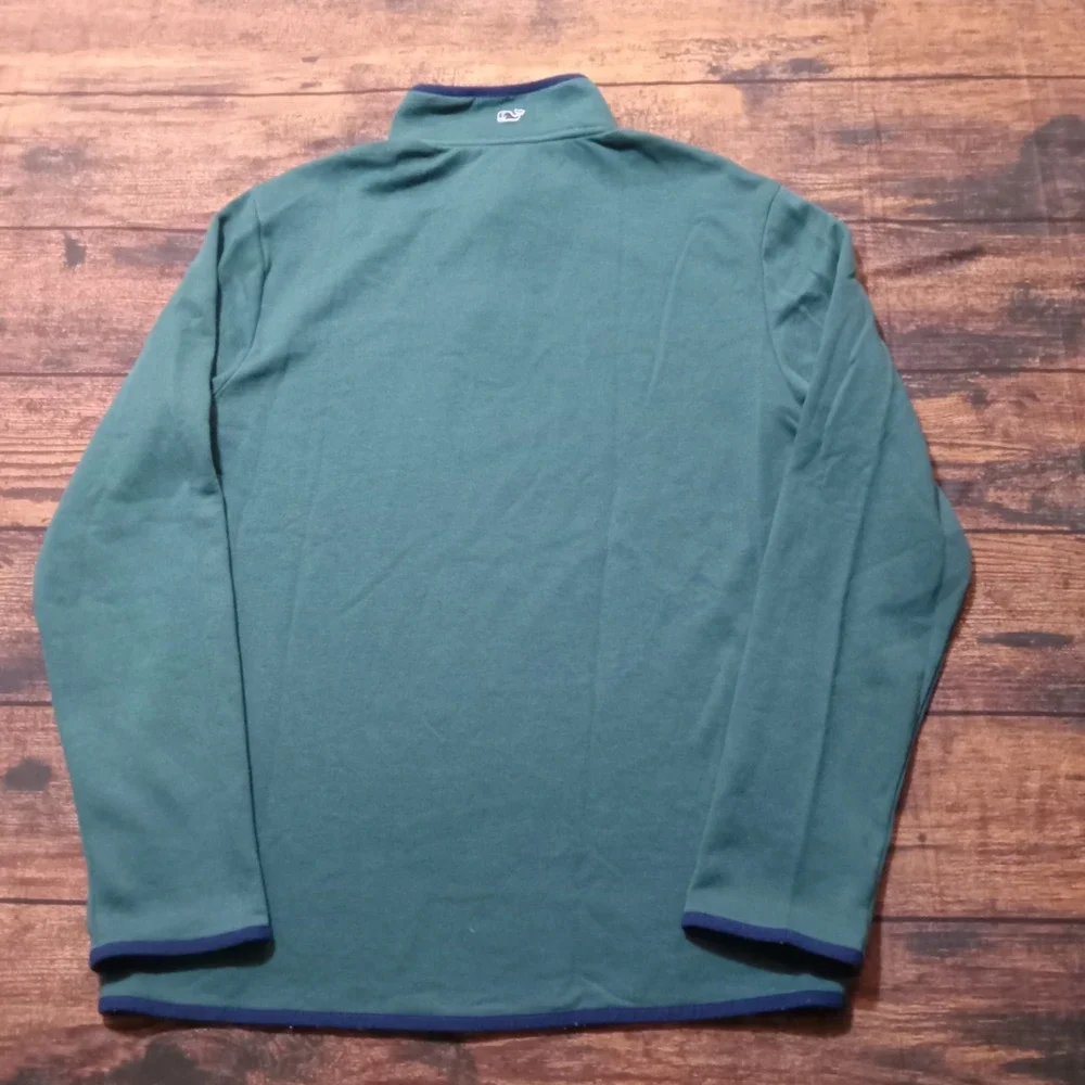 Vineyard Vines 1/4 Snap Long Sleeve Pullover Mock Neck Men's Small Green